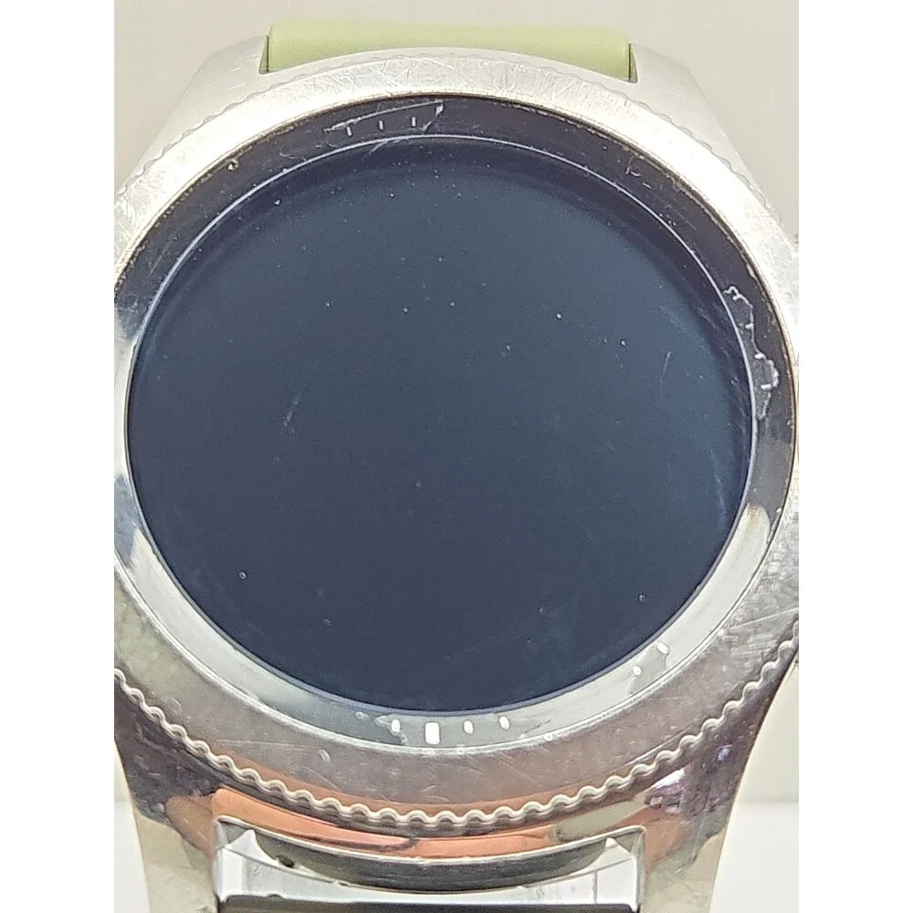 Samsung Gear S3 Classic ATT LTE GPS 46mm Silver Smartwatch Green Band - Read